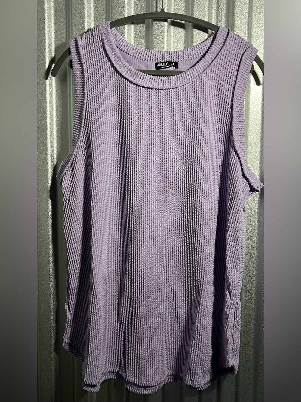 HEIMISH USA Lavender Ribbed Sleeveless Tank NWOT. 3X